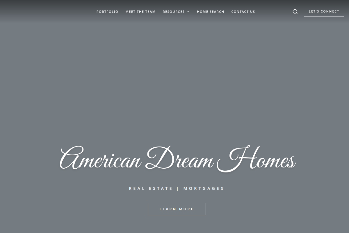 theamericandream.homes homepage preview