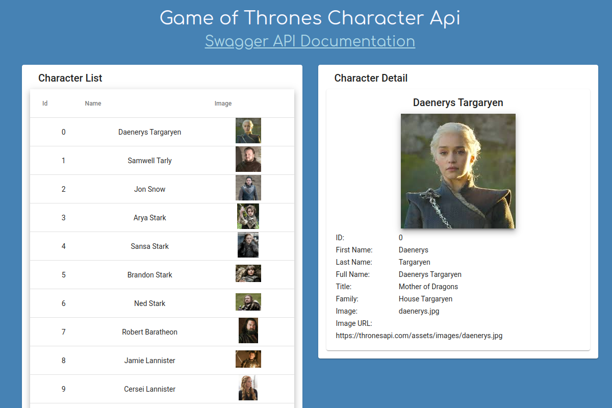 ThronesApi preview