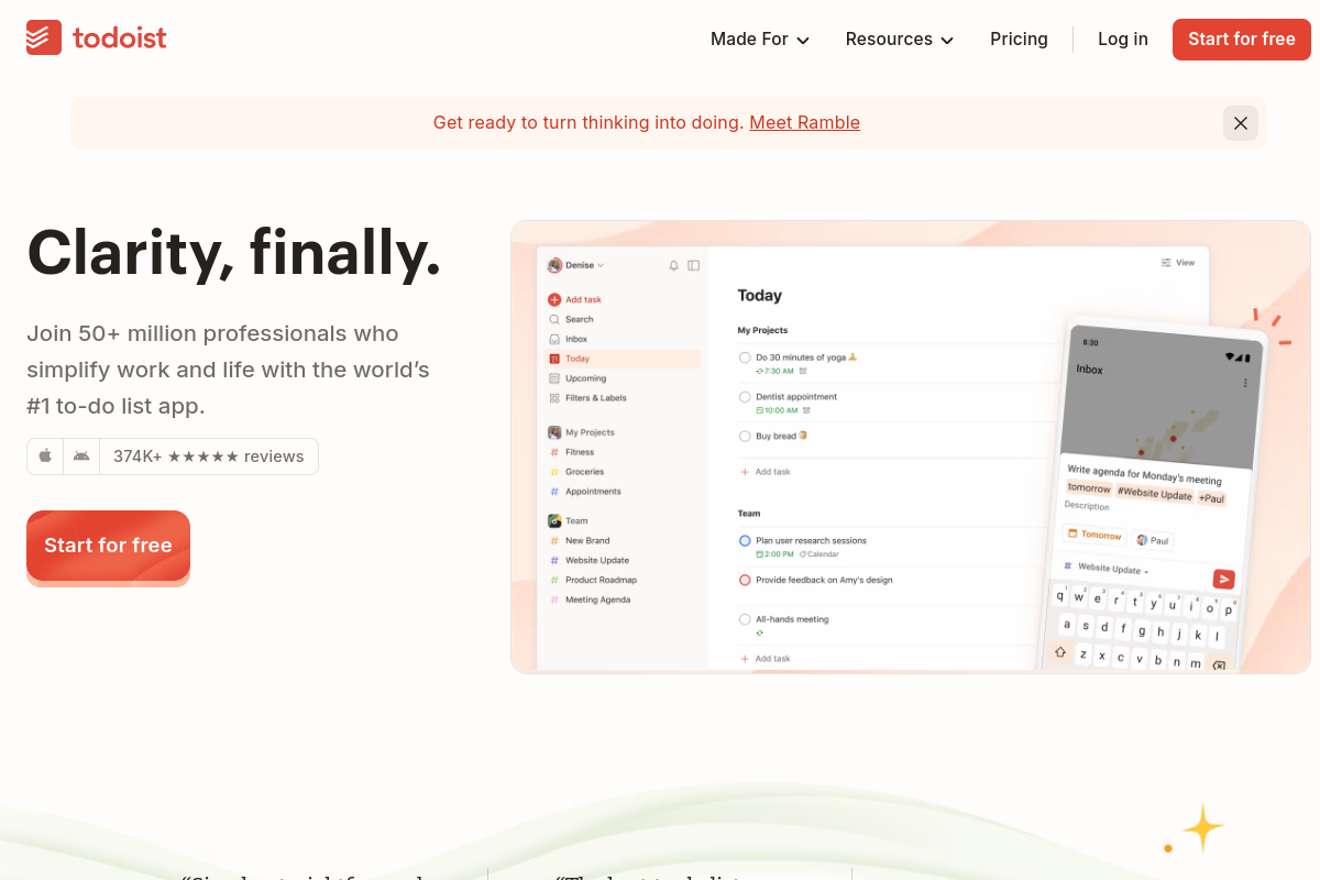 Todoist screenshot