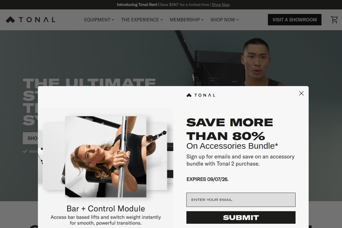 Tonal website screenshot 1