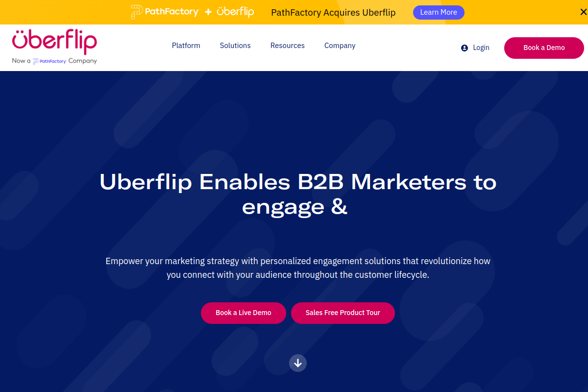 Uberflip website screenshot 1
