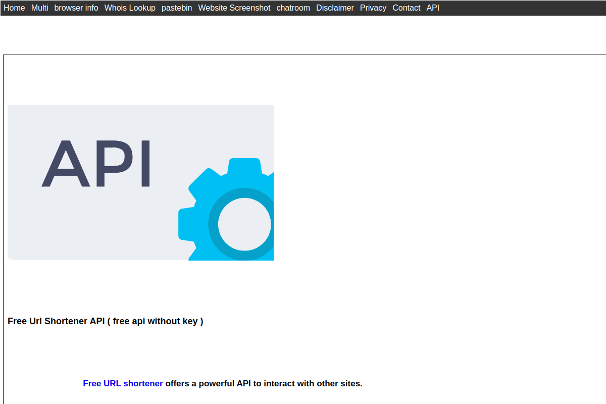 Free Url Shortener preview