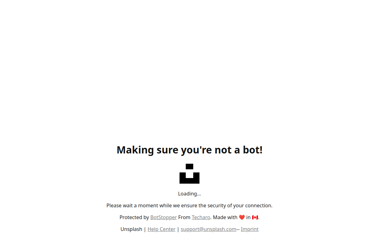 Unsplash API preview