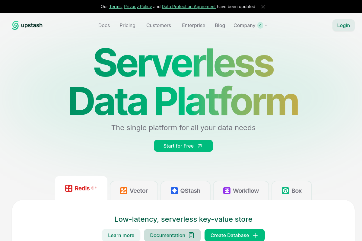 Upstash screenshot
