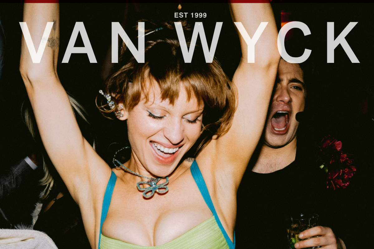 Dated visual capture of the Van Wyck event planning public homepage