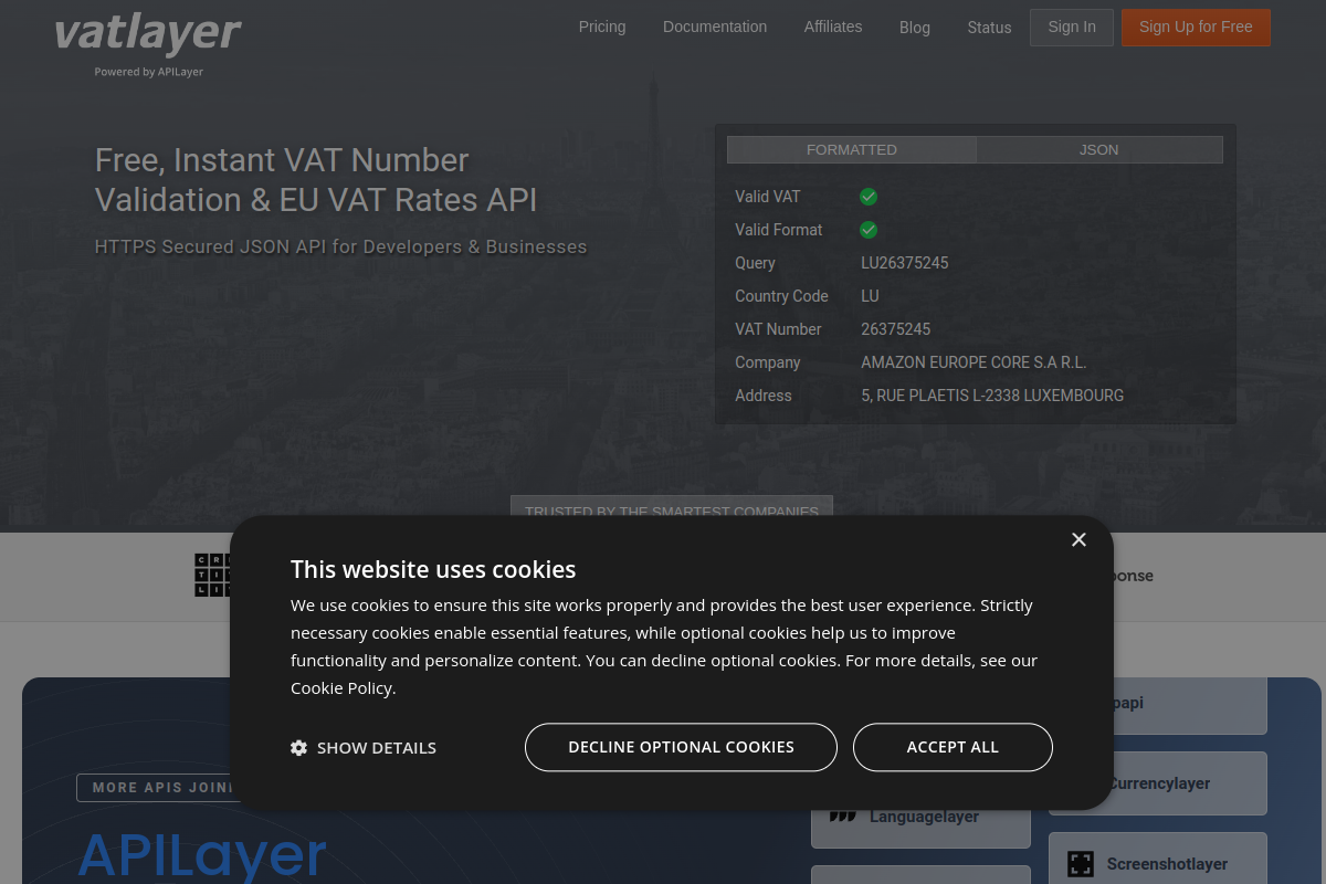 VATlayer preview