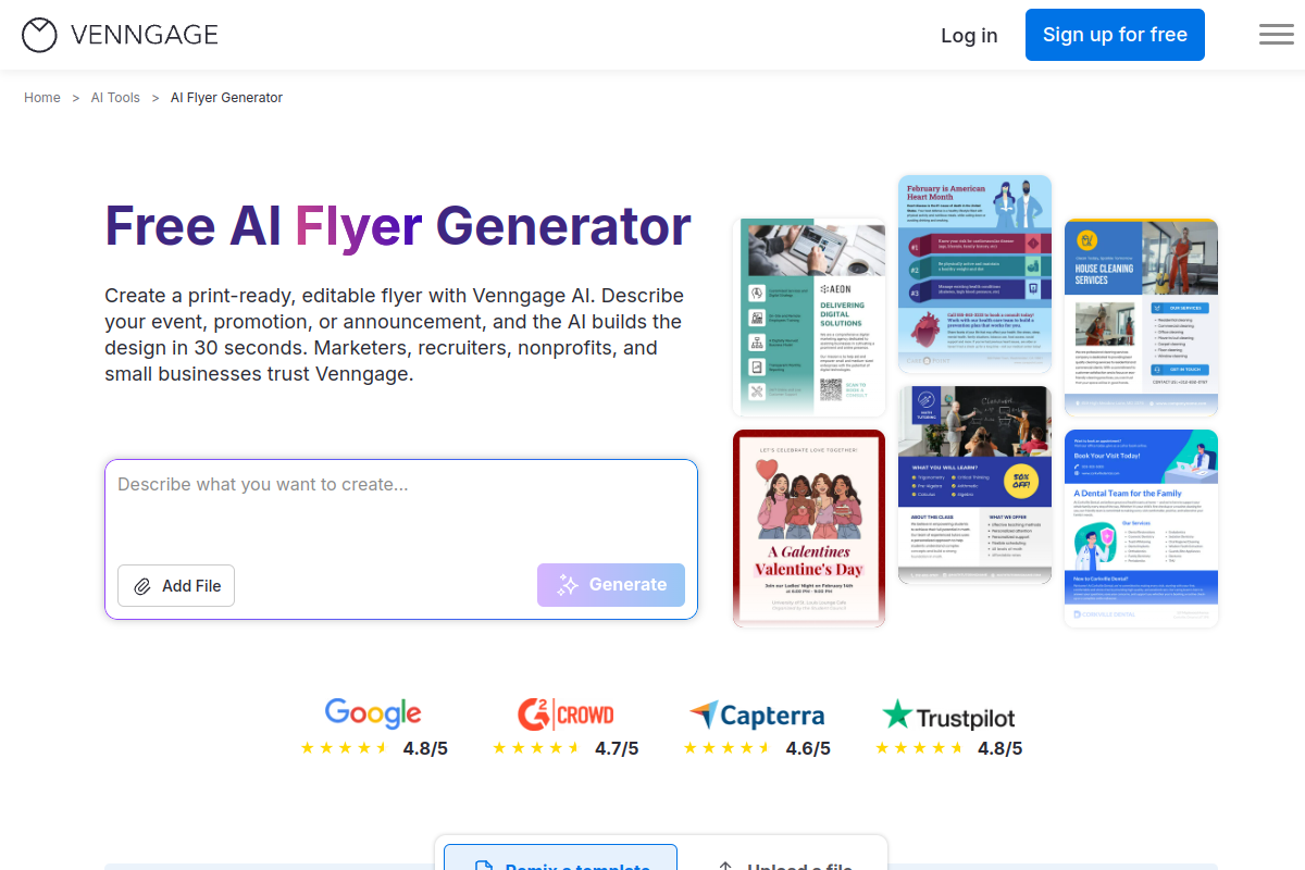 AI Flyer Generator preview