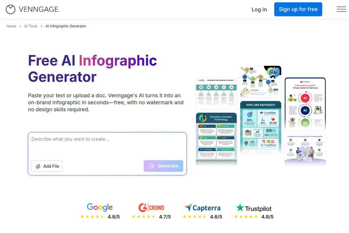 Venngage AI Infographic Generator preview