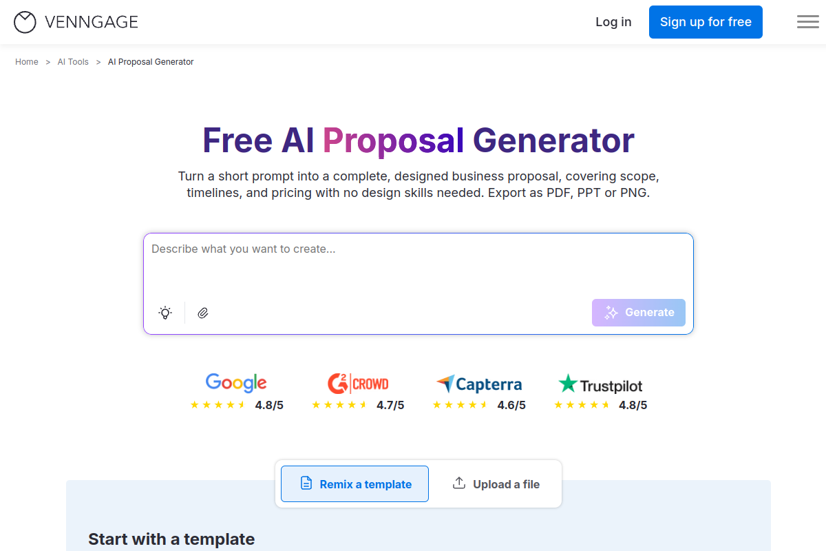 AI Proposal Generator preview