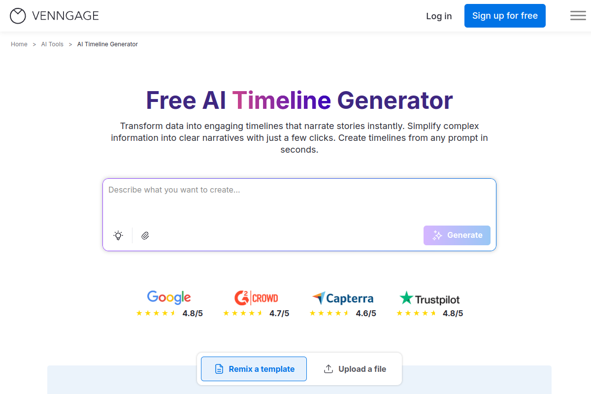 AI Timeline Generator preview