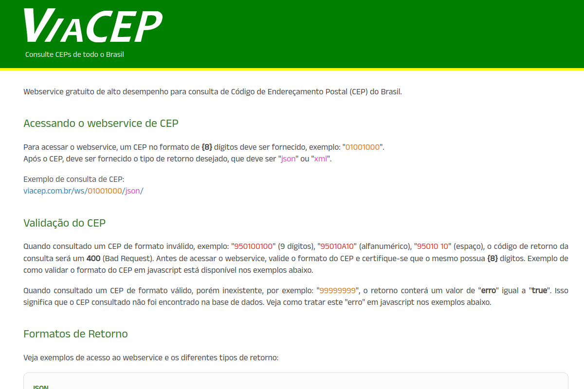 ViaCep preview
