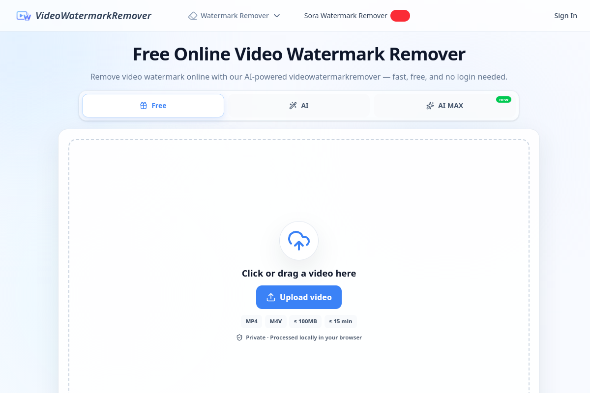 Video Watermark Remover preview