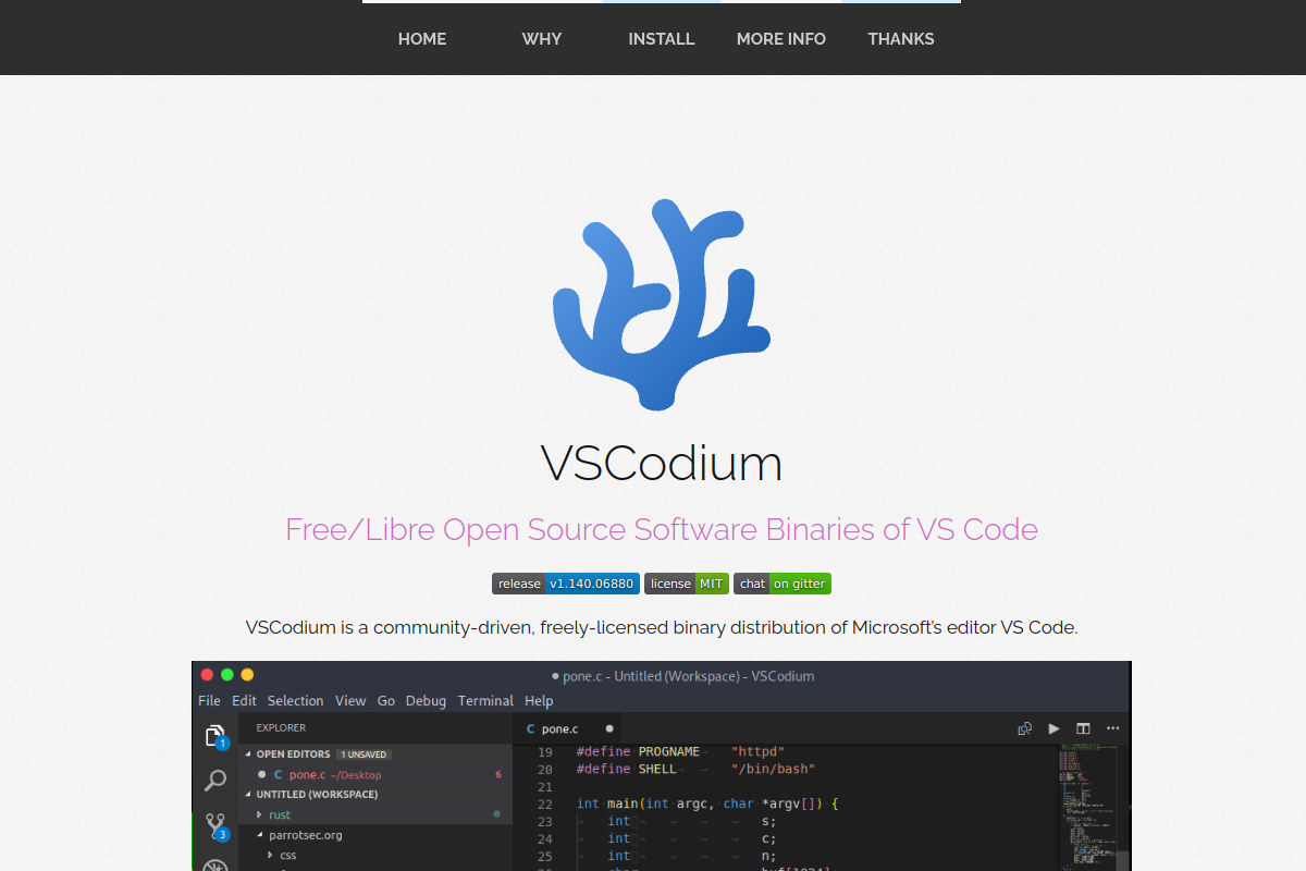 VSCodium preview