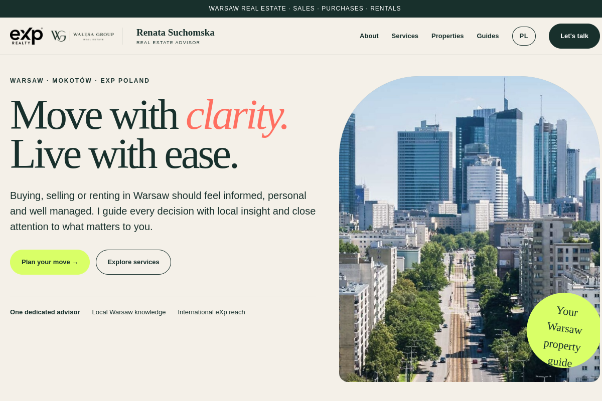 Renata Suchomska website screenshot