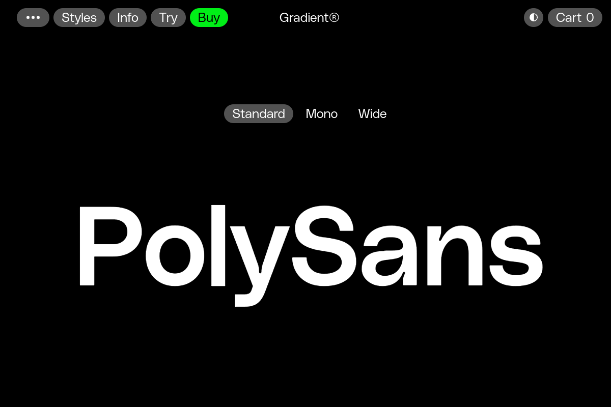 screenshot of PolySans