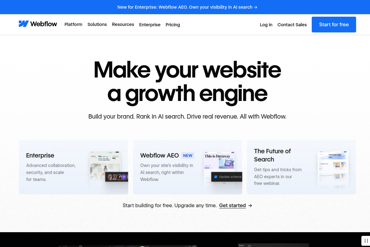 Webflow screenshot