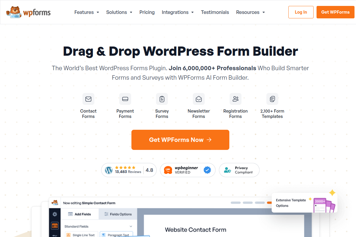 WPForms screenshot