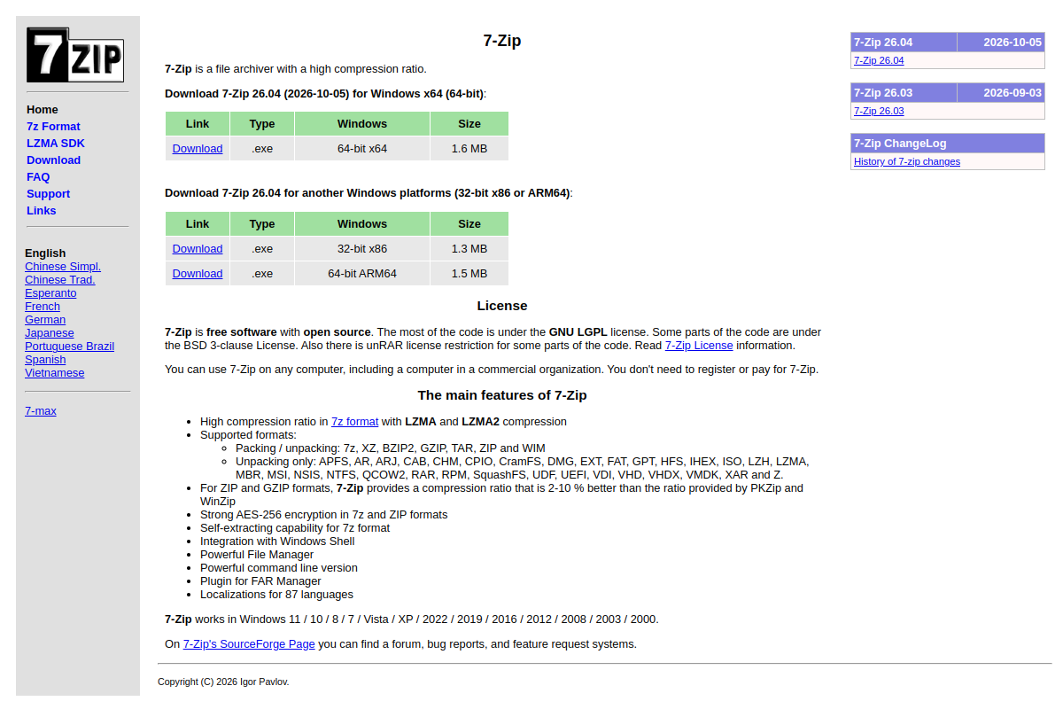 7-Zip preview
