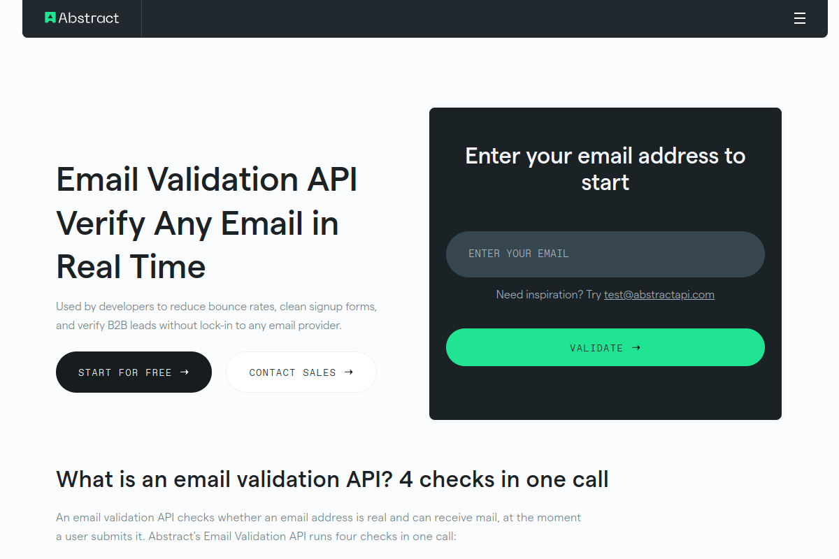 Email Validation preview