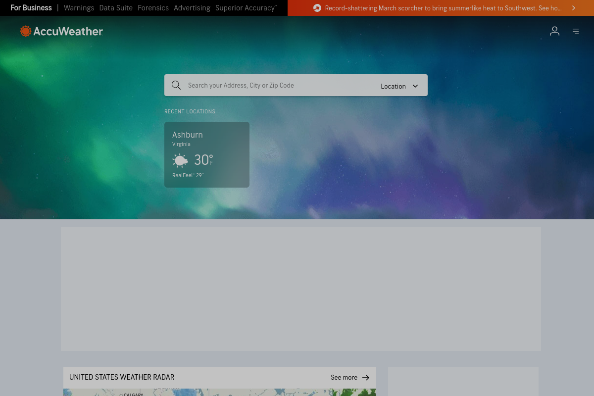 AccuWeather API preview