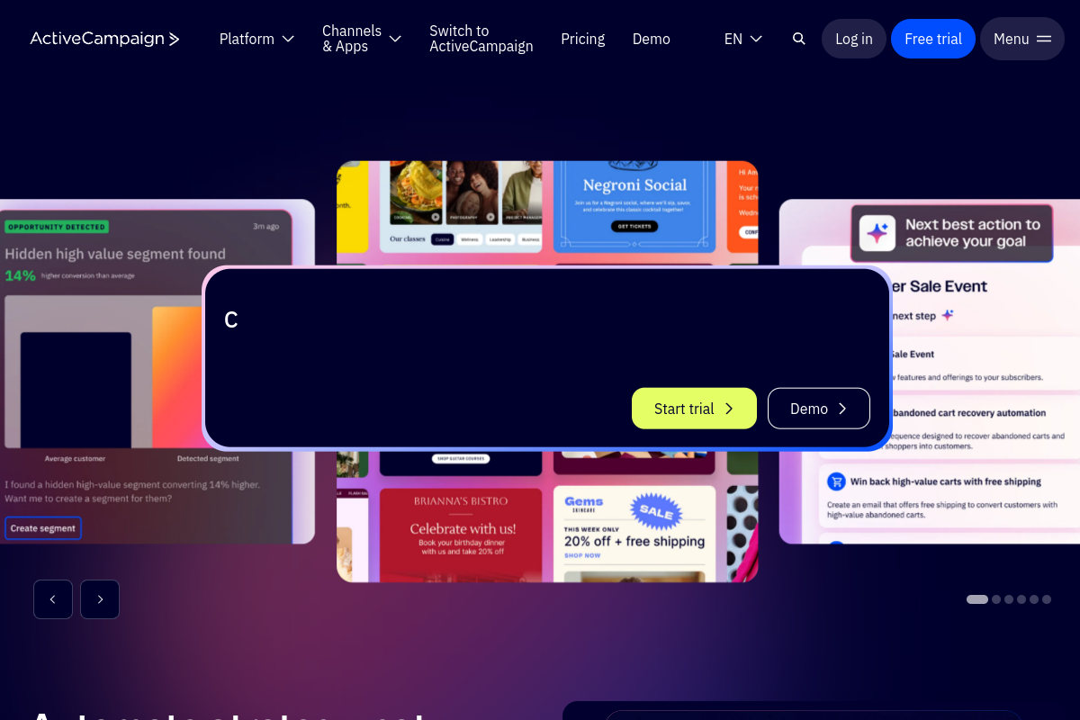 ActiveCampaign screenshot