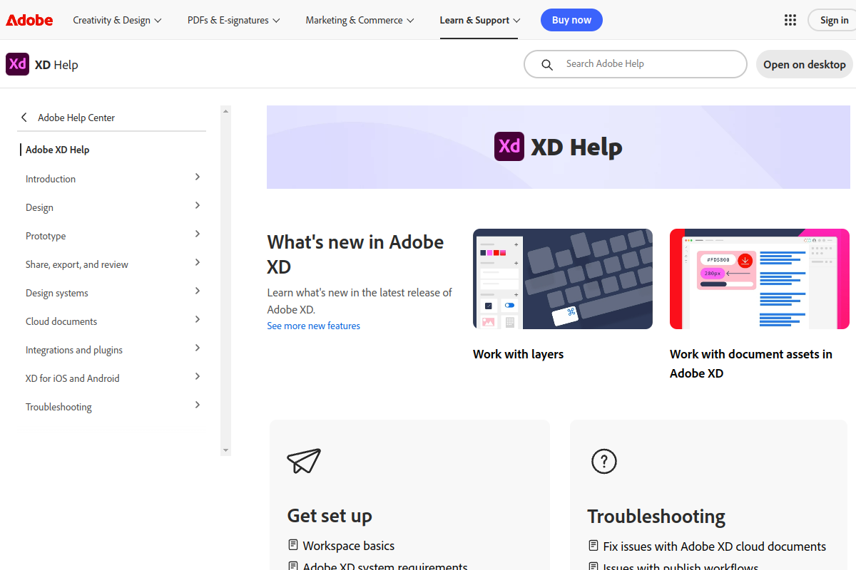 Adobe XD screenshot