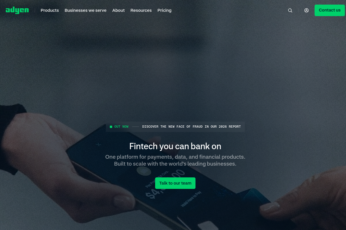 Adyen screenshot