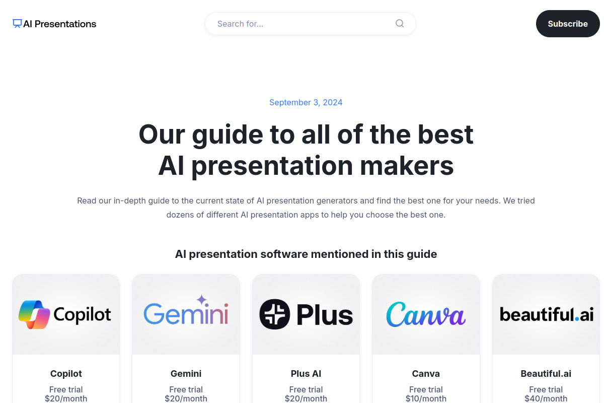 AI Presentation Makers preview