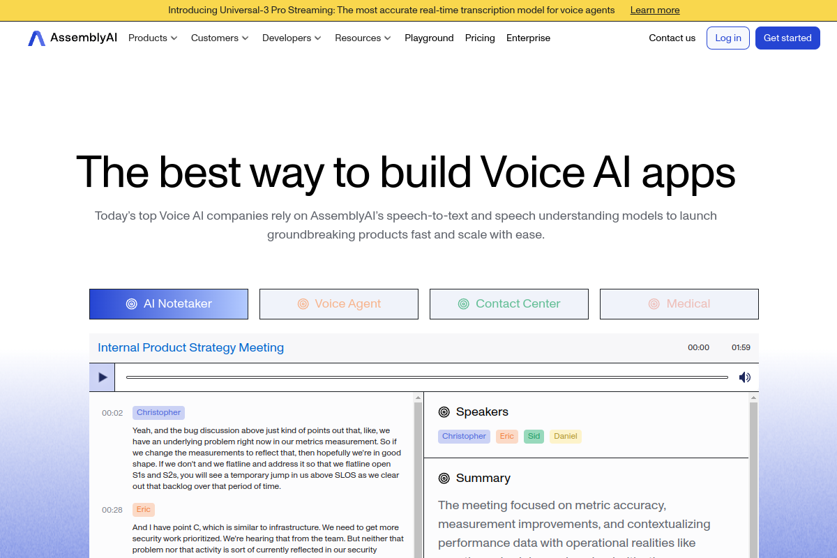 AssemblyAI (Free Tier) preview