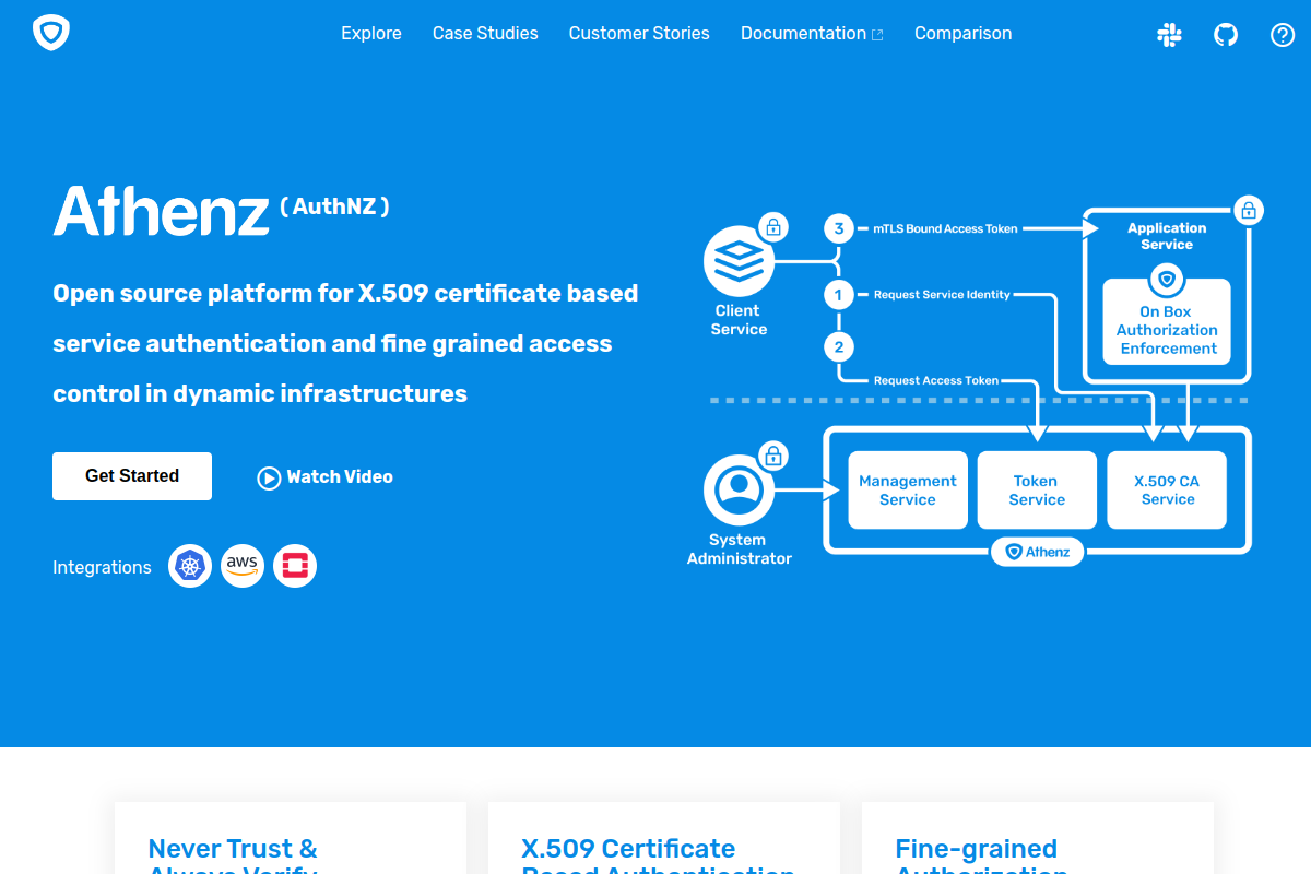 Screenshot of athenz.io