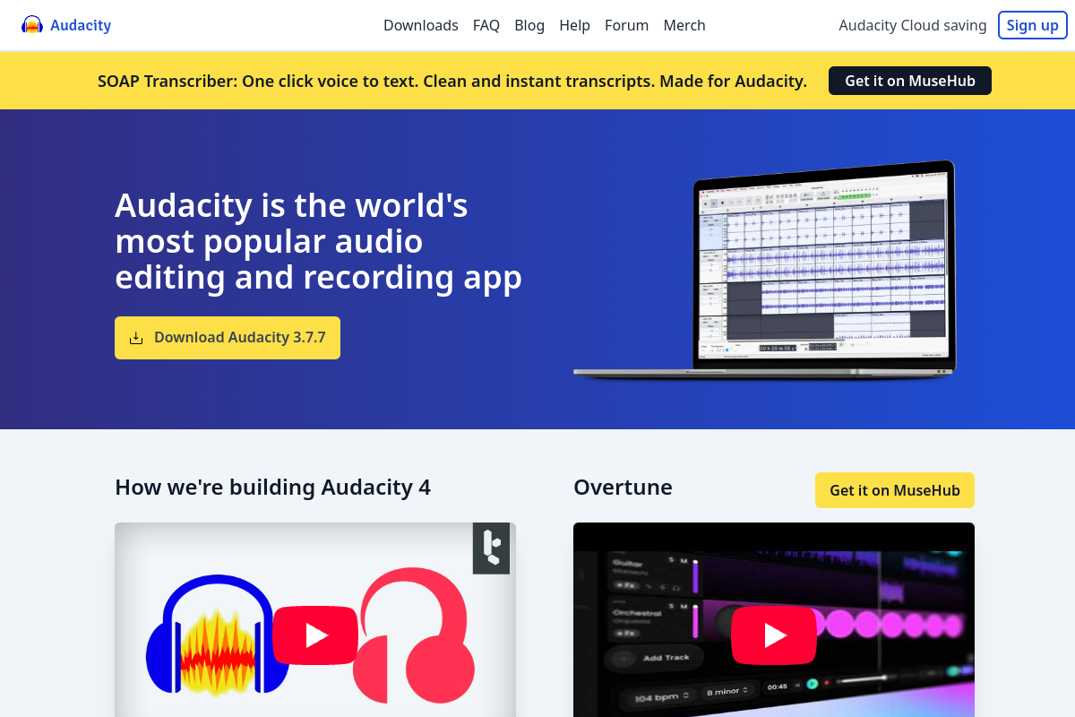 Audacity (with AI) preview