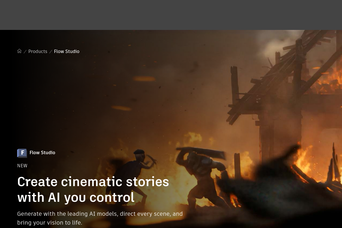 Autodesk Flow Studio website screenshot 1