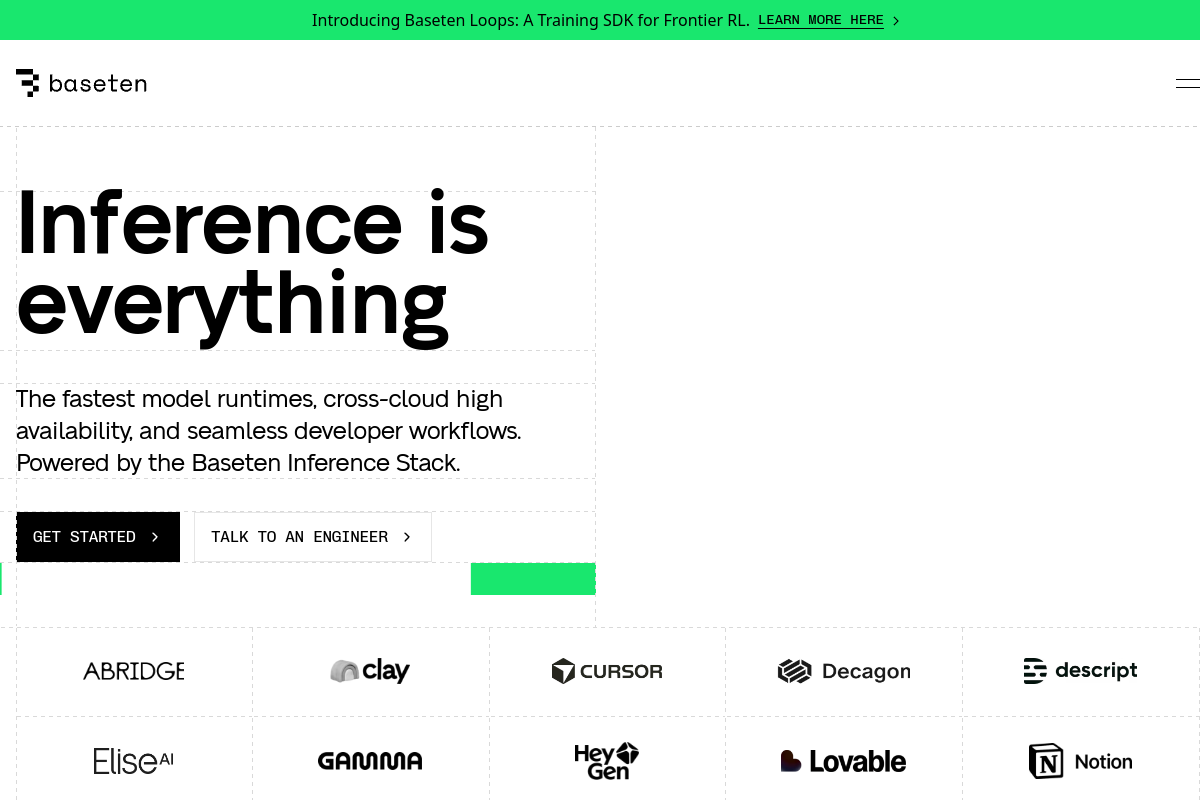 Baseten screenshot