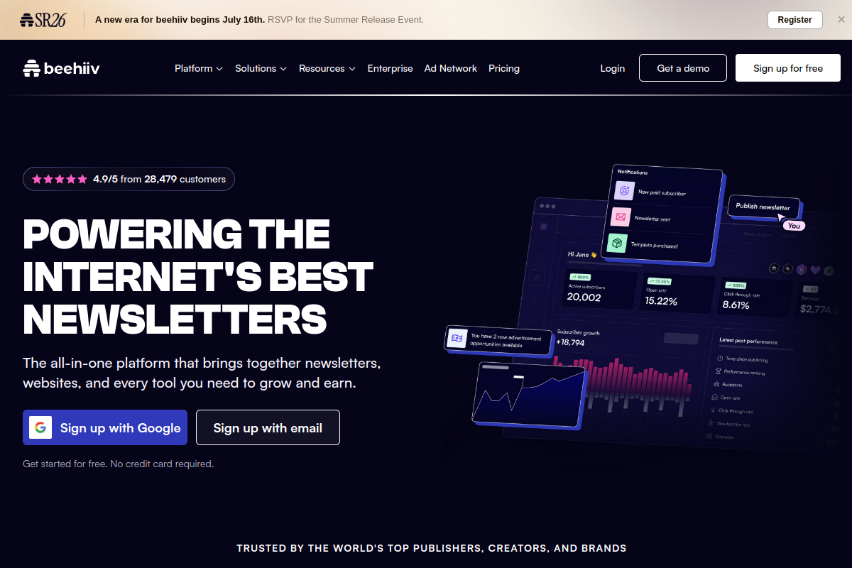 beehiiv screenshot