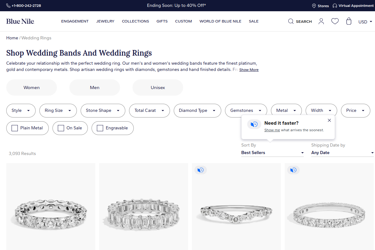 Blue Nile wedding rings