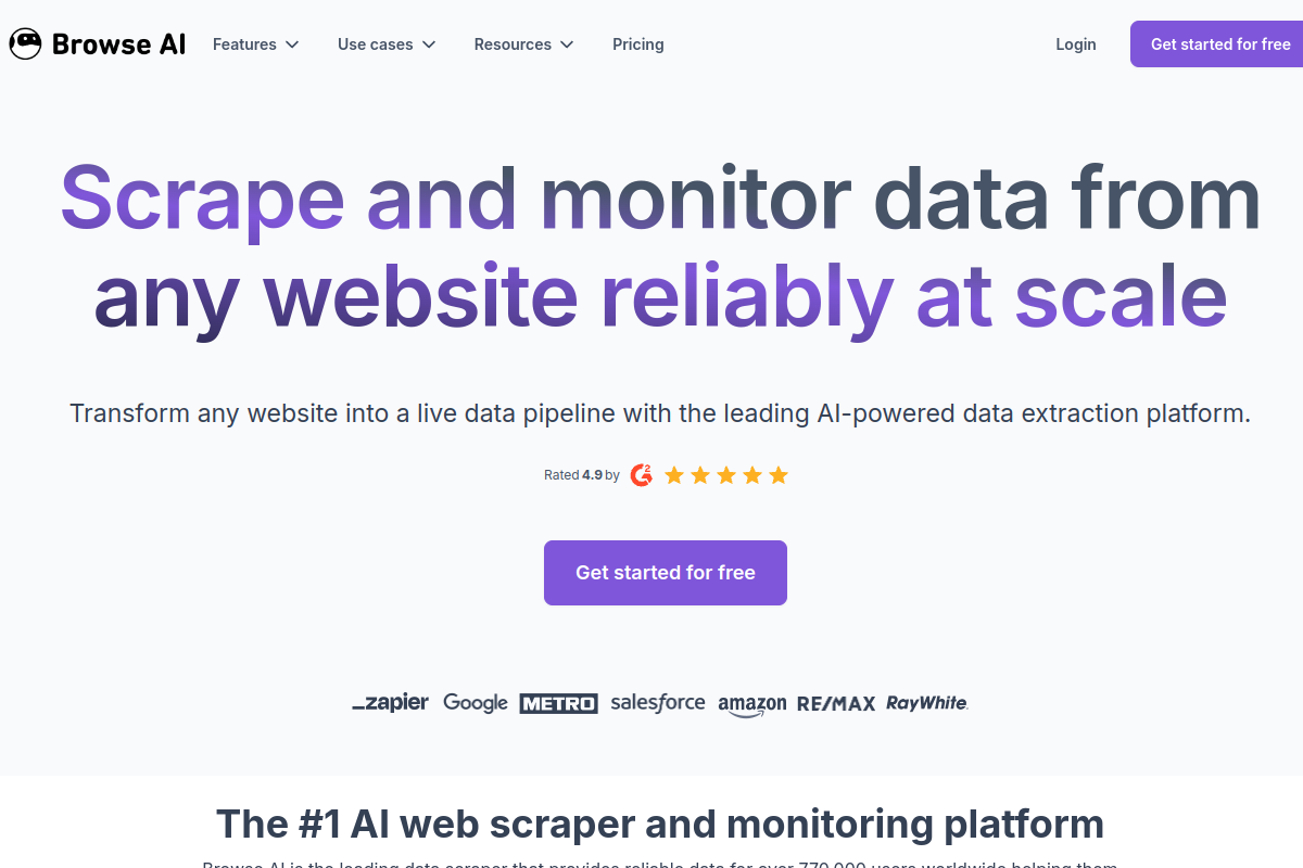 Browse AI screenshot