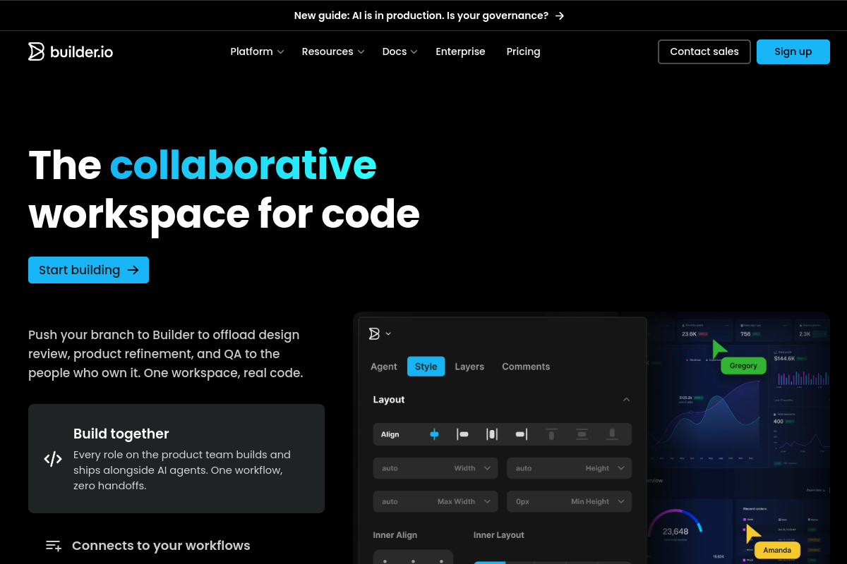 Builder.io screenshot