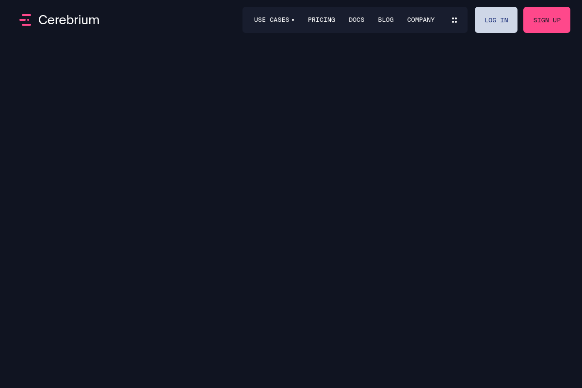 Cerebrium screenshot