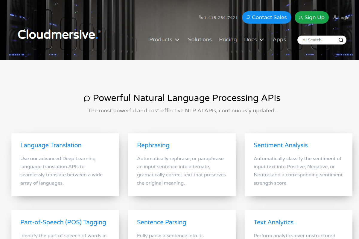 Cloudmersive Natural Language Processing preview