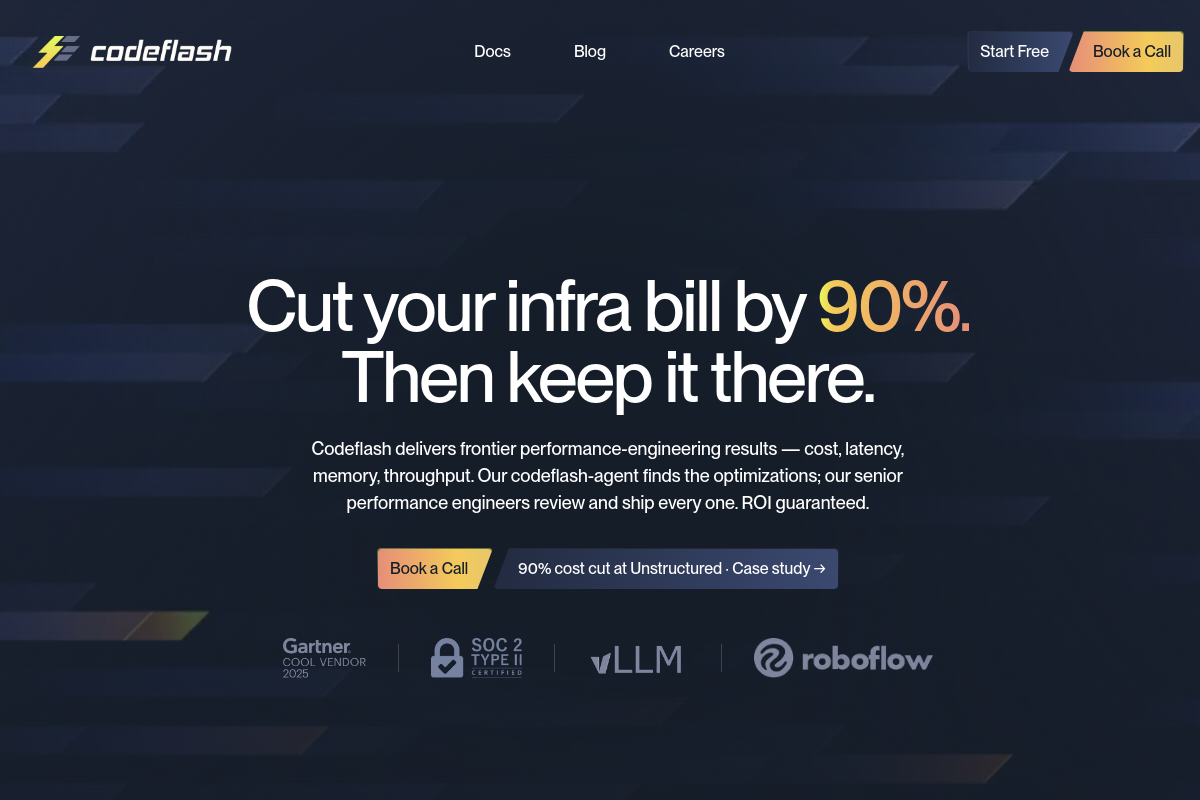 Codeflash website screenshot 1