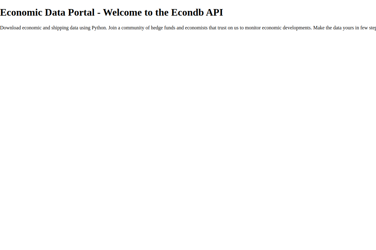 Econdb preview