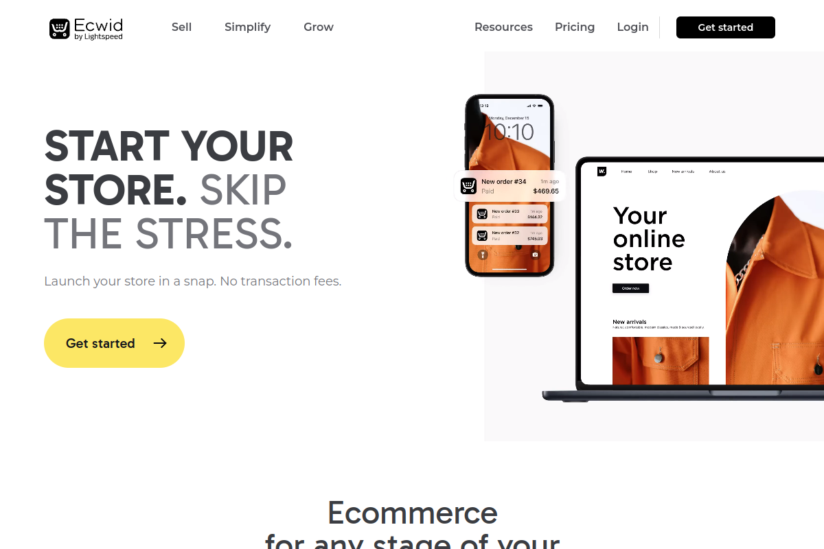 Ecwid screenshot