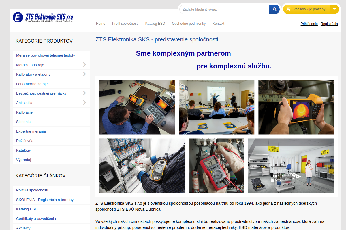 Náhľad e-shopu ZTS Elektronika SKS