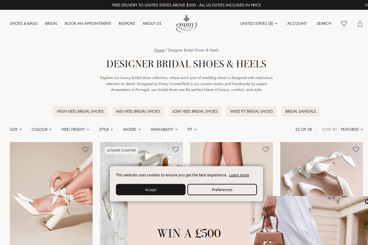 Emmy London bridal shoes