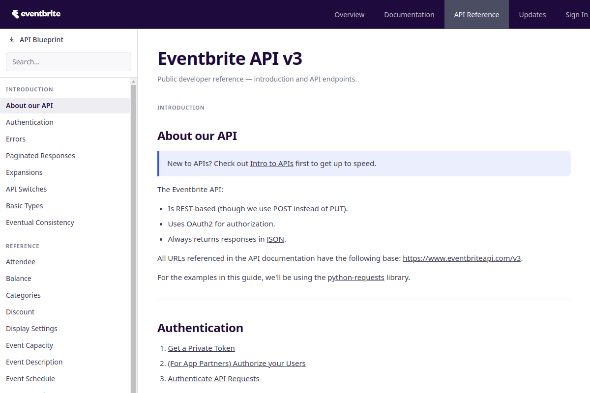 Eventbrite preview