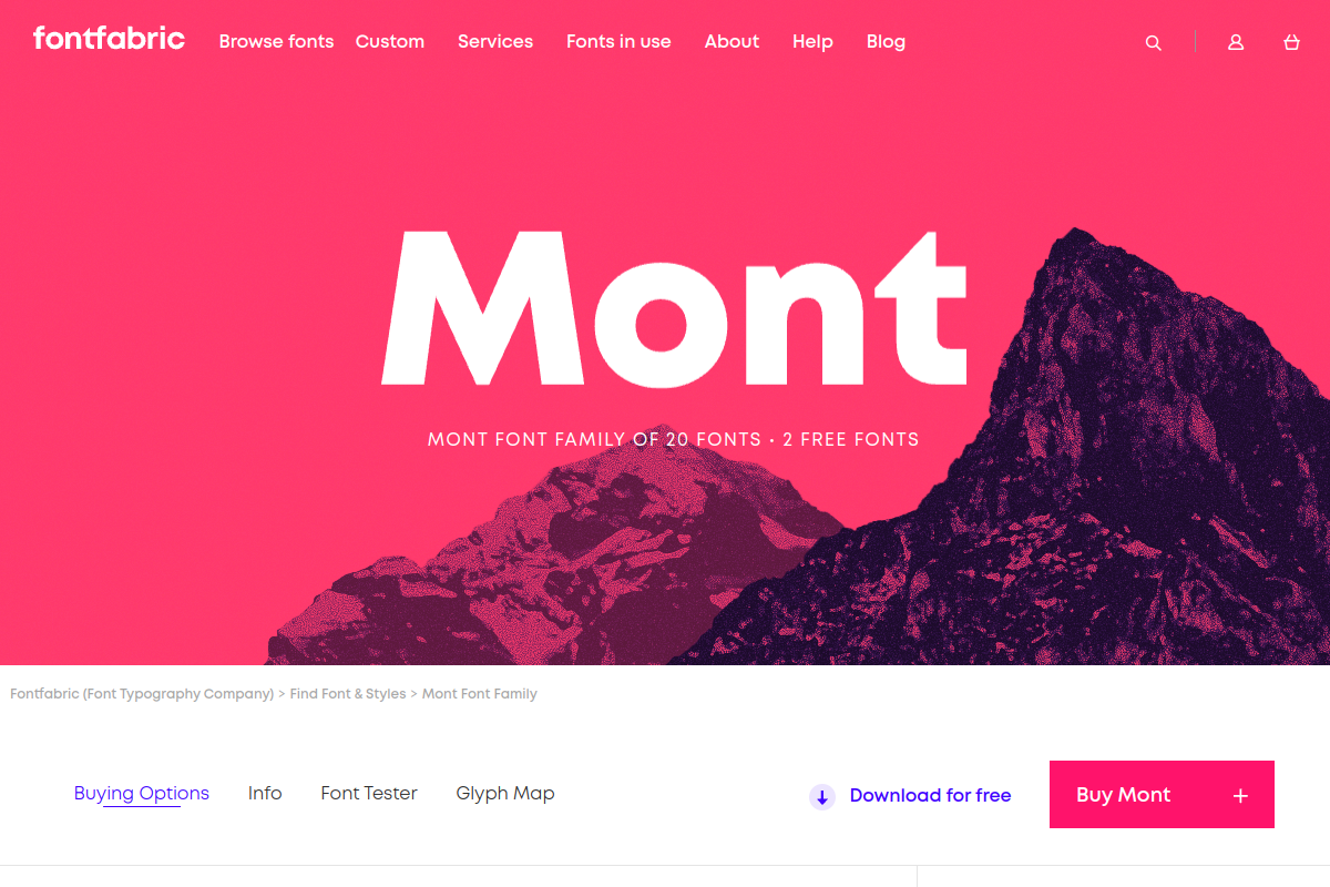 screenshot of Mont