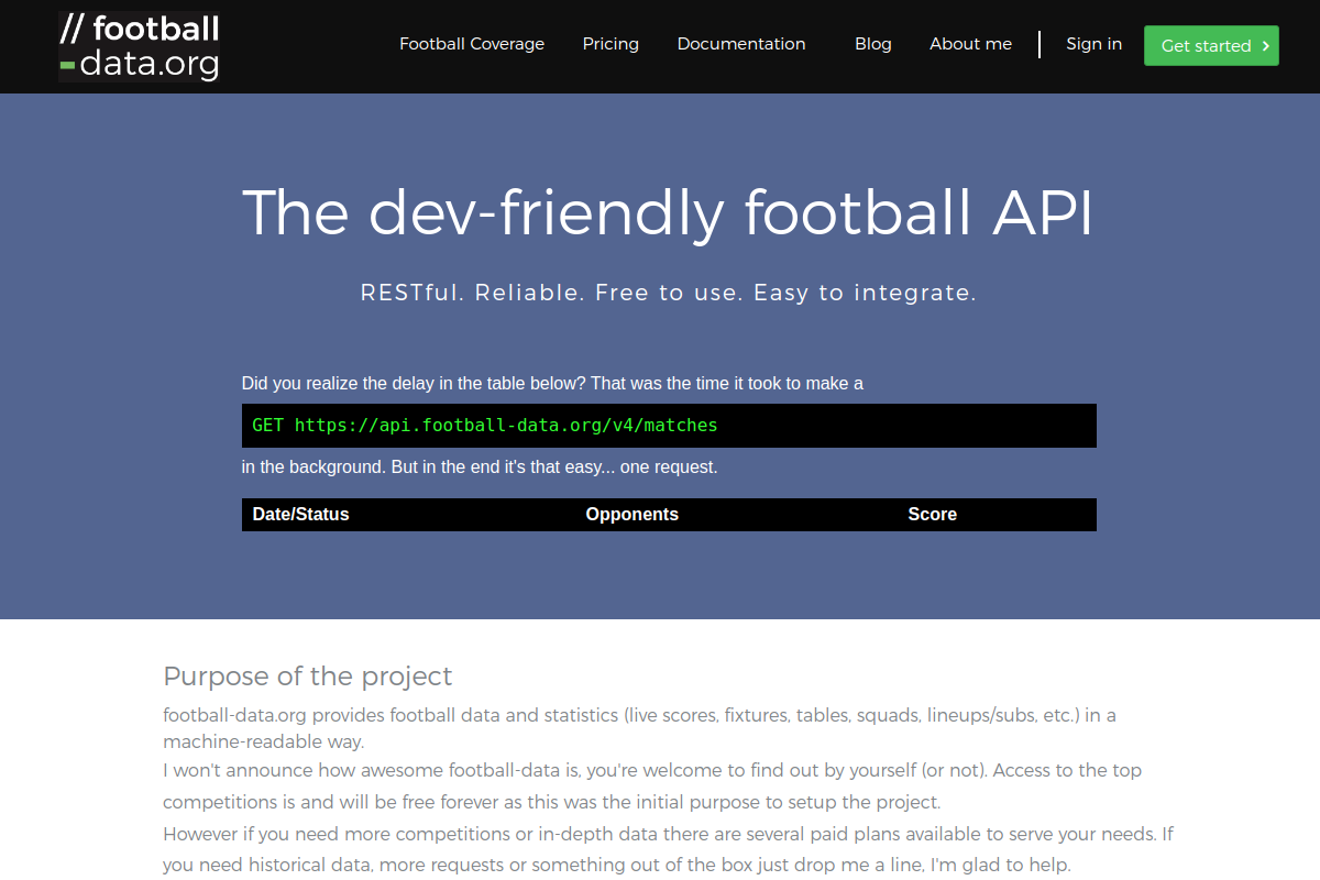 Football-Data preview