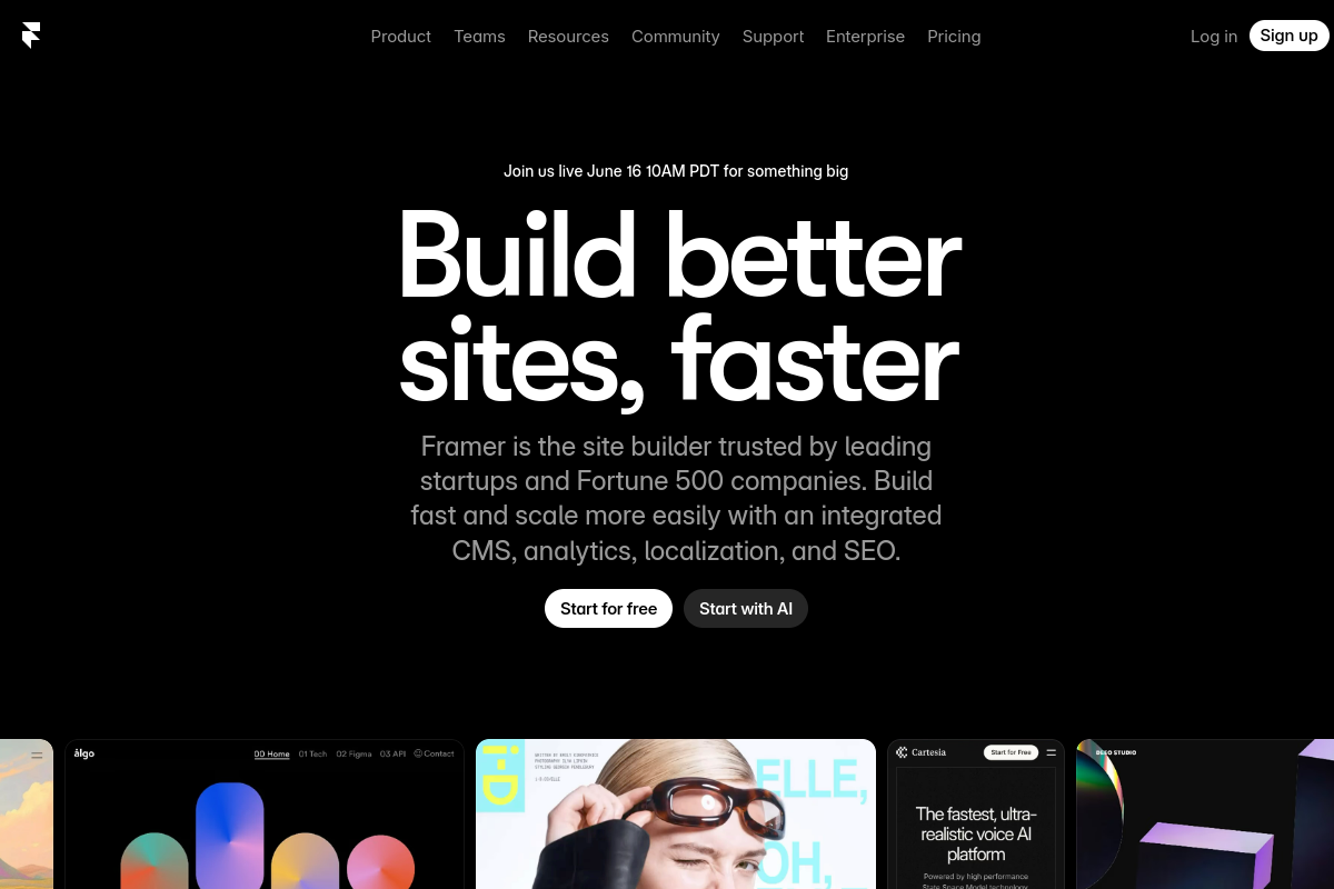 Framer screenshot