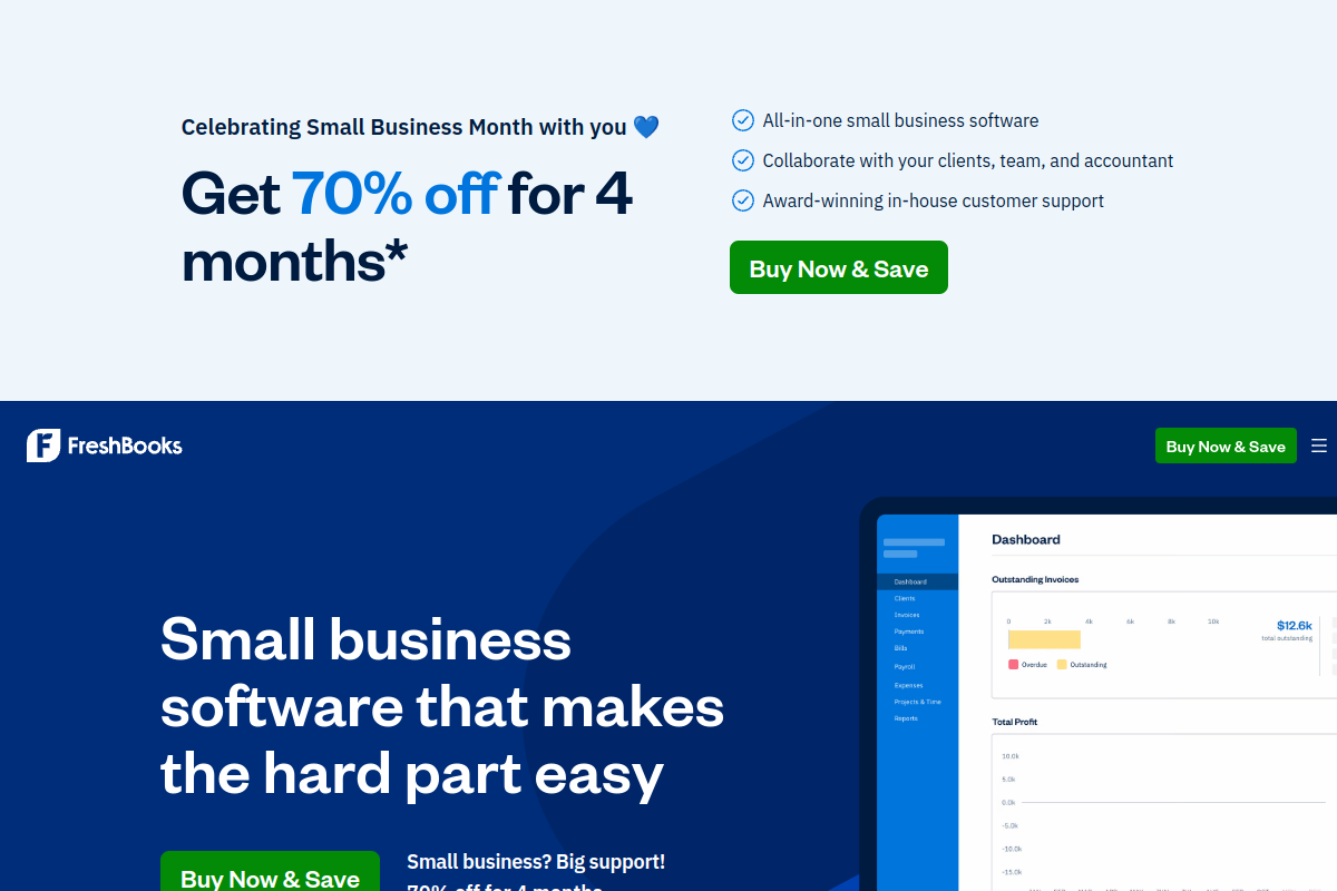 FreshBooks screenshot