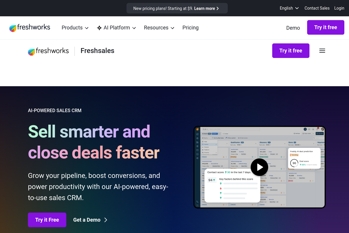 Freshsales screenshot